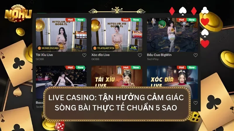 Hội viên có thể tương tác trực tiếp với Dealer tại các bàn Baccarat và Blackjack