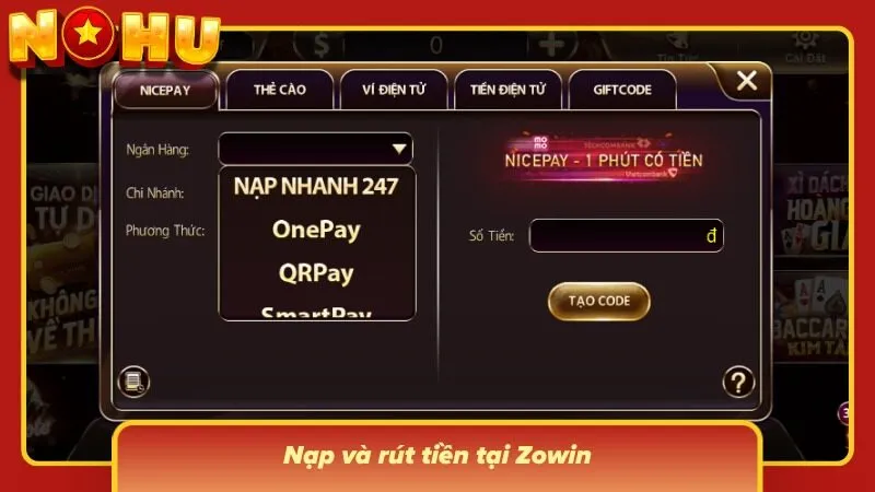 Các tùy chọn tài chính được sắp xếp rõ ràng trên cùng một giao diện